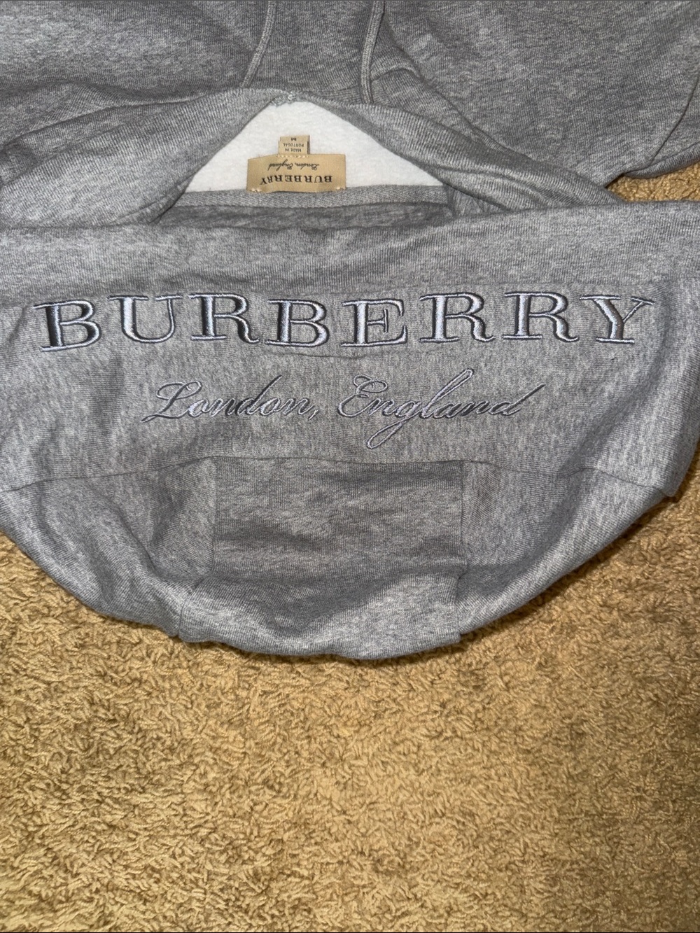 Burberry Light Grey Hooded Sweater - Picture 2 of 4